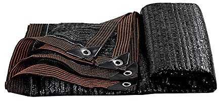 Lona negra de 70% de sombra, con ojales reforzados para invernadero, gallinero, 1 m x 2 m