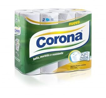 Corona Carta Igienica, 2 Veli, 24 Rotoli, Morbida, Soffice, Pura
