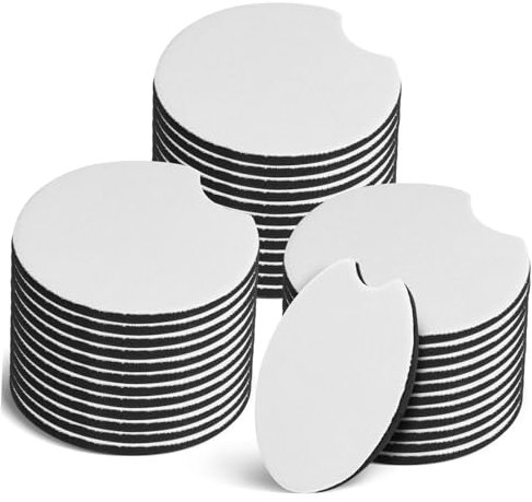 Tofficu 36piezas Posavasos De Neopreno para Coche y Mesa Unidades Sublimación Fácil Limpieza Antideslizantes Seguros para Bebidas