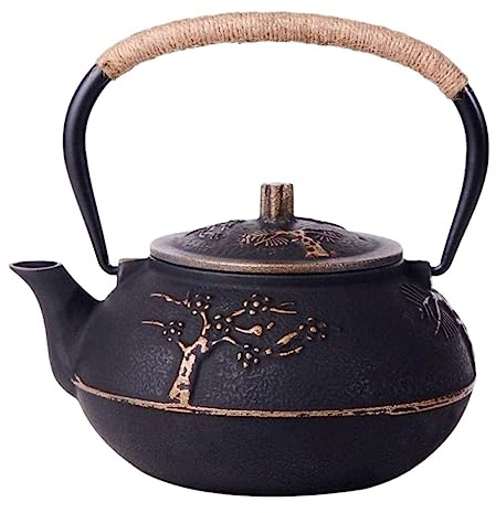 GAOJUNAN Classica Teiera, Teiera in Ghisa da 30,4 Once / 0,9 Litri con Infusore Teiere Giapponesi Bollitore per Cucina Domestica Ristorante Amanti del tè