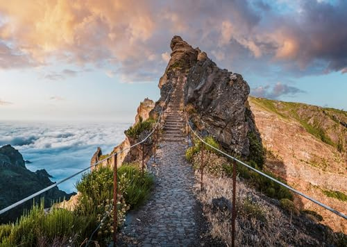 Ravensburger Puzzle 12001765 - Himmlischer Bergpfad, Beautiful Walkways Collection, 1000 Teile Puzzle für Naturliebhaber und Wanderfreunde ab 14 Jahren