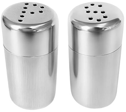 Premium 410 Non-Rust Steel Salt and Pepper Container Refill Design Modern Kitchen Tools Home Cook Modern Non-Rust Steel Shaker Set