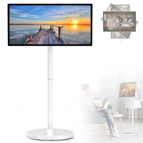 Pantalla Inteligente Móvil Todo En Uno Con Soporte Y Ruedas,Android 32 Full HD Ips Táctil,Filtro Luz Azul,Altavoces,Cámara 13mp,Android 13,Ideal Para Videollamadas,Ejercicios,Entretenimiento M2