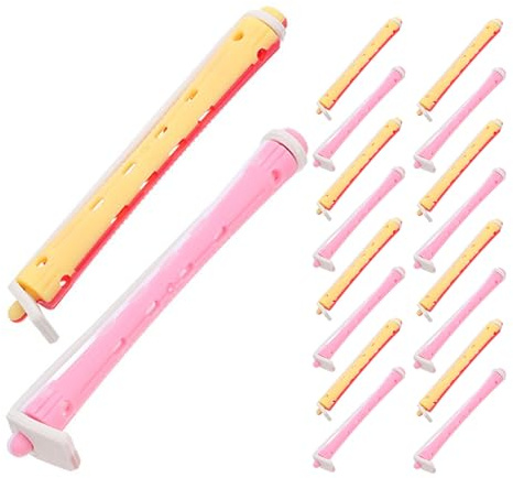 Bacchette per Permanente 24 Pezzi in Pp, Rulli Dual-color | Design per Chioma, senza Calore, per Acconciature Varie, Set da 24 per Uso Domestico e Salone