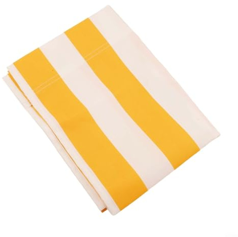 Polyester Strandliege Ersatztuch 120 x 45 cm Gelb und Weiß Doppelseitiger Stoff, Wasserabweisender Liegestuhl und Sonnenliege Abdeckung für Outdoor (1 Stück)