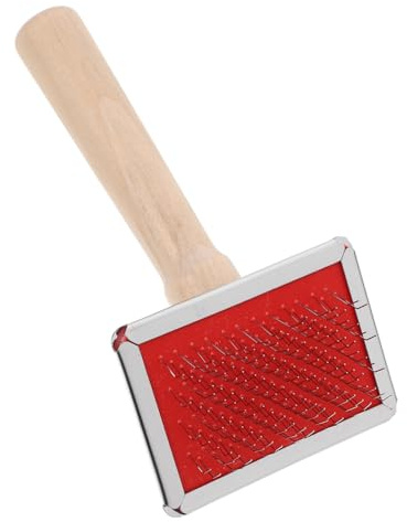 Gadpiparty Peine para Mascotas Pequeño Mango Ergonómico de Madera, Herramienta para Desenredar Pelo y Eliminar Pelo Muerto en Perros y Gatos, Rastrillo para Subpelo y Aseo Frecuente