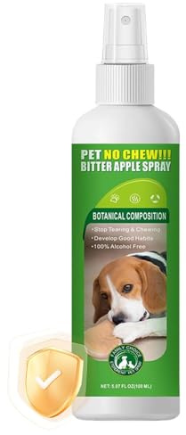 Flkiglm Anti-tuggspray för hundar - 100 milliliter bitter dimma - Antislickspray För Hundar | För Soffa, Dörrkarm, Hörn, Samt Träd, Gräsmatta Samt Hemmöbler