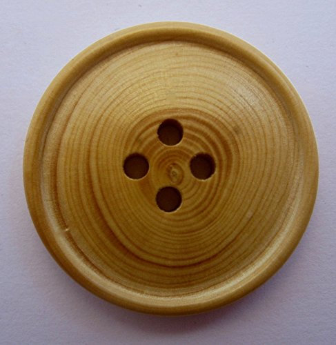 LÜNA Holzknopf, Olivenholzknopf 20 mm, 10 Stück