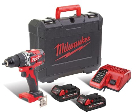 Milwaukee Perceuse à percussion compacte M18 CBLPD-202C 4933464320