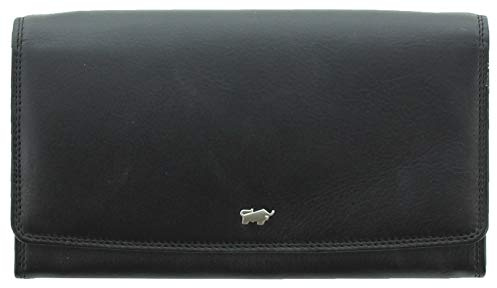 BRAUN BÜFFEL Geldbörse Golf 2.0 - aus echtem Leder (schwarz, 9 Fächer, Large)