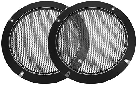 sourcing map Lautsprecher Gitter Abdeckung 6.5 Zoll 184mm 2Stk. | Masche Dekorativ Kreis Subwoofer Schutz Schwarz