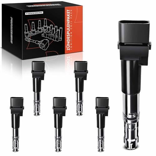 Frankberg 6x Bobine d'Allumage Compatible avec Golf IV 1J1 2.8 VR6 4m.otion B.o.r.a 1J2 2.3 V5 Galaxy WGR 2.8 V6 B.o.r.a Variant 1J6 2.8 V6 4m.otion Golf IV Variant 1J5 2.3 V5 Remplacer# 022905100N