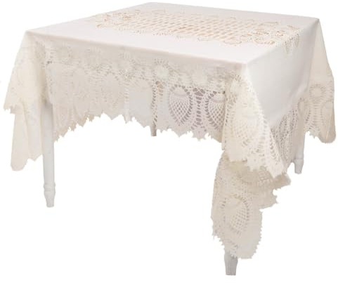 SCHÖNER LEBEN. Tischdecke Outdoor Häkelspitze Amira beige 137x180cm
