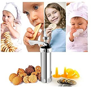 YASTA Macchina per Biscotti E Decorazioni Torte Pistola Pressa Manuale Pasta Frolla Sparabiscotti