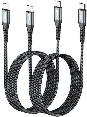 SUNGUY USB C auf USB C Kabel,2Pack 1.5M 60W USB C zu USB C Kabel Ladekabel kompatibel mit iPhone 16/15 Series, MacBook Pro,iPad Pro 2020,2018,MacBook Air,Galaxy S20/S10,Note 10, Huawei P30 usw