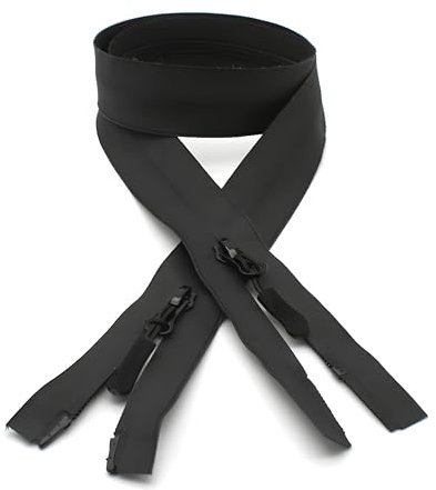 DOJA Barcelona | Cerniera Lampo Doppia Apertura | 1 Pz | Cerniera Lampo Doppia Apertura Termosaldata Nº7 | Cerniera Doppia Lunga 95cm | Nylon | Doppia Zip | Chiusura Lampo Giubbotto, Piumino, Kway