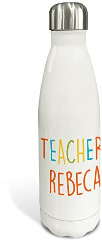 Bouteille d'eau en acier inoxydable. Bouteille personnalisée. Bouteille isotherme à double couche. Sans BPA. 500ml et 750ml. Cadeaux originaux pour les enseignants. MEILLEUR PROFESSEUR