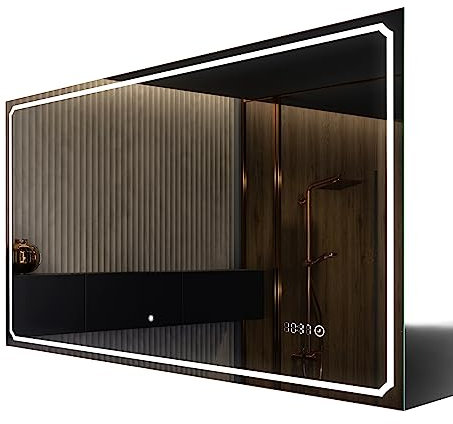FORAM Badspiegel mit Beleuchtung - Led Spiegel Bad - 50x70 - Badezimmerspiegel Nach Maß - auf Individuelle Bestellung Gefertigt - Modernes Design - Ohne Rahmen