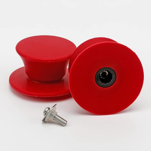 Universal Pot Pan Lids Replacement Knob, FOLI Silicone Heat Resistant Pan Cover Holding Handles, BPA Free, Dishwasher Safe, Fits Skillets and Kitchen Cookware Covers 2Pack Red