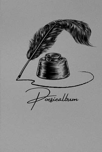 Poesiealbum in einem Federkiel-Design, viel Platz für Gedichte, Lebensweisheiten und Sprüche: Eine wunderschöne Erinnerung