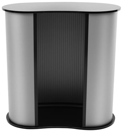 Portable Trade Show Pop Up Table, Detachable Podium Table Stand, Office Reception Desk, Corner Retail Display Counter Table, Exhibition Counter Stand for Reception Exhibition (40*90*90cm)