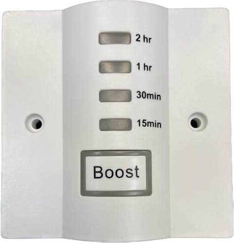 Team Controls Timer Boost Switch Immersion Water Heater Electric Towel Radiator Heating & Lighting - 2 Hour Electronic Boost Timer Socket Box Mount 230 V