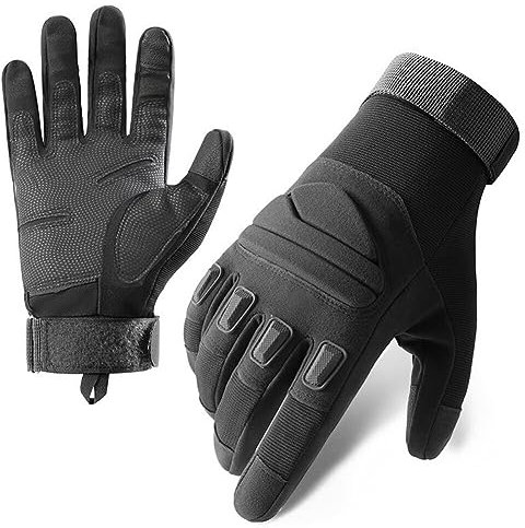 Asudaro Guantes tácticos hombres mujeres militares pantalla táctil guantes de ciclismo dedo completo airsoft escalada guantes para invierno guantes militares ligeros al aire libre negro
