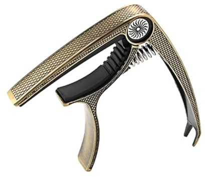 Toyvian Metall Kapodaster für Gitarre mit Stabilem Druck und Hohem Elastischem Federmechanismus Tragbarer Capo für Konzert und Klassische Gitarren für Gitarren Anfänger