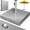 KESSER® Pied de Parasol en Granit avec Tube en Acier Inoxydable, Socle de Parasol de Haute qualité 30KG - pour tiges de Parasol jusqu'à 16-48 mm, poignée de Transport Incluse