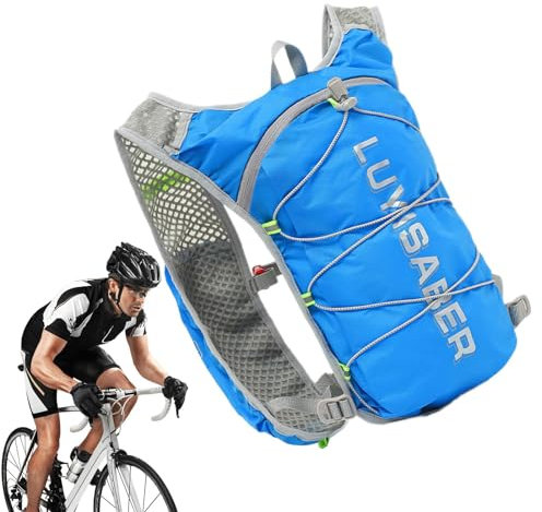 Trinkweste zum , Wasserweste zum ,1,5 l Trinkblase Trailrunning-Weste | Atmungsaktive Polster, Verstellbarer Riemen, ultraleichter Wasserrucksack für Trailrunning