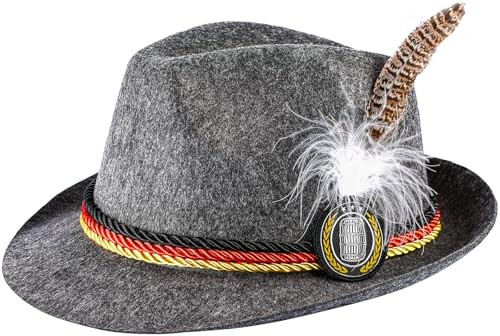 COSAVOROCK Oktoberfest Bayerischer Hut Trachtenhut Tirol Mütze Tirolerhut