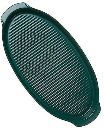 COLLBATH Keramik Servierplatte Oval Für Küche Mit Griffen Abgerundete Kanten Glänzende Oberfläche Geeignet Für Mikrowelle Und Backofen