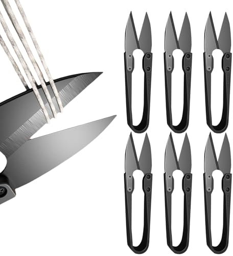 6 Stück Trimmschere,Bonsai Schere,Trimmschere Hanf,Bonsaiwerkzeug Bonsai Beschneiden Schere TrimmenSchere,Beschichtete Premium Baumschere Rebschere,Schneiden Tuch Werkzeug Zum Nähen Gardering