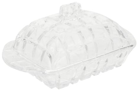 Cabilock Caja Transparente Para Mantequilla De Vidrio Mantequera Hogar Mantequera Con Tapa Creada Para Almacenar Mantequilla Crujiente Para Uso Diario Cocina o Mesa