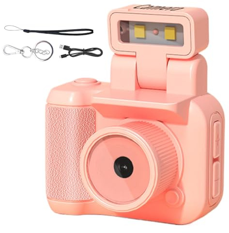 Cámara Pequeña Vintage Mini Videocámara Digital Vintage Portátil Compacta | Con Luz Estroboscópica LED Cámara Digital Miniatura Multifuncional Para Viajes, Vlogging, Grabación, Niños,