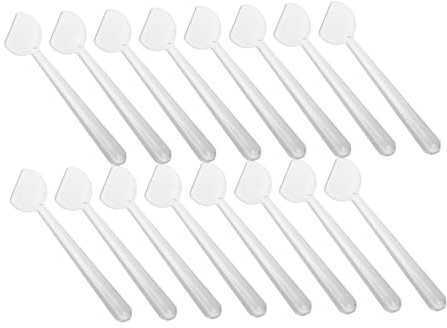 Generic 100 St Krämsked Ansiktsspatel Ansiktssmink Spatel Kosmetisk Blandningssked Sked Lotion Scoop Cream Spatel Smink Blandskedar Hudvårdsspatel Ansiktsskedar