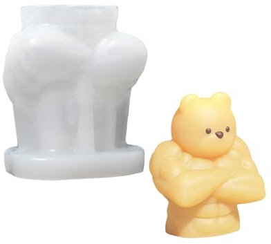Moule en silicone 3D en forme d'ours pour les amateurs d'aromathérapie, artisanat pratique, fournitures de salle de classe