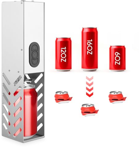 Automatic Can Crusher, Electric Can Crushers Wall Mounted, Heavy-Duty Can Smasher for Recycling 12oz & 16oz Aluminum Cans, Soda, Beer Cans and Plastic Bottles, House Warming Gift