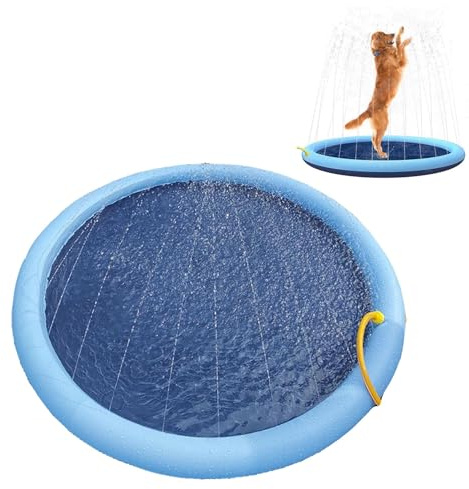 Piscine Chien, Tapis de Jeu pour Enfants – Pataugeoire antidérapante et Durable pour Chiens et Chats (⌀170cm)