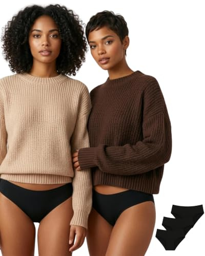 Bragas Menstruales Mujer y Niñas Sin Costuras para Flujo Abundante | Pack 3