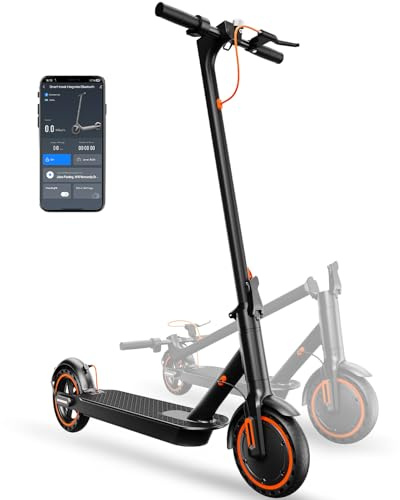 Trottinette Electrique Adulte antivol Ultra Legere, Autonomie 30km Trotinette Électrique Pliable 350W APP déverrouillée Batterie 36V 7.8Ah, pneus nid d'abeille increvables Scooter Electrique Adulte