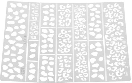 BELLIFFY Plantilla Reutilizable de Camuflaje para Aerógrafo Diseño de Leopardo Plantilla Calada Resistente para Manualidades y Pintura de Maquetas de Tanques Herramienta Versátil para
