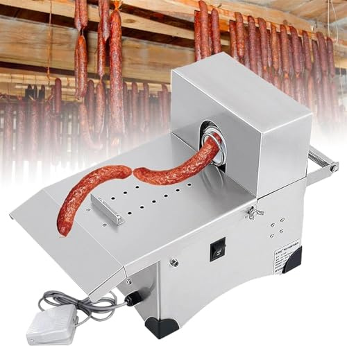 LESBJFDM 110V/220V Legatrice Automatica Elettrica, per Salsicce E Macchina, Legatrice Automatica per Salumi Elettrica, Macchina per Salsicce in Acciaio Inox Diametro 50mm Insaccatrice per Salsicce