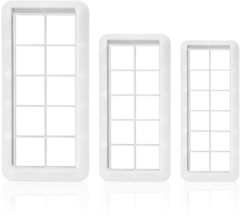 3 moldes de galletas geométricos, cortadores de galletas cuadrados, cortadores de galletas, cortadores de galletas de plástico, geométricos, multicortador para fondant
