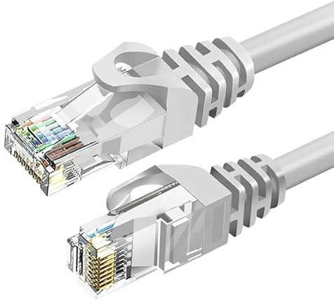 CABLEPELADO Cable de Red, Cable LAN, Cable de Datos, Cable Gigabit, Cable RJ45, Cable de Comunicaciones, Cable Trenzado, Categoría 6, Compatible PC, PS4, PS5, Xbox, Smart TV, Server, 10 Metros, Gris