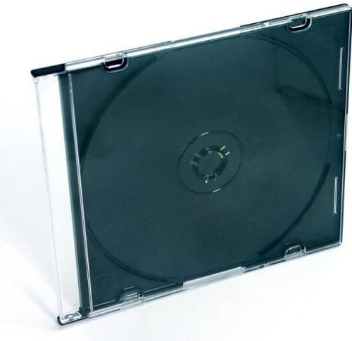 CrazyGadget® 50 x Empty CD Cases Ultra Slim 5mm Jewel - Black/Clear Categorise, Protect & Store Your CD's Safely (Pack of 50)