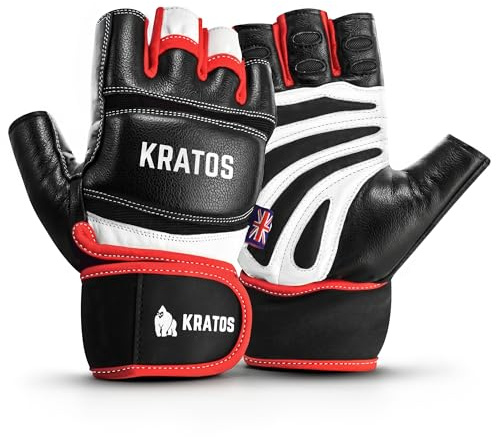Kratos - Gants Dallas Half Finger pour Femme, Homme | Antidérapant et Imperméable | Matériau Respirant | Gel de Silicone rembourré | Dragonne réglable