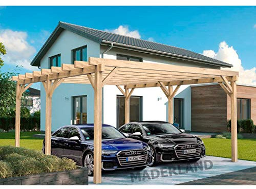 Maderland Pergola autoportée Bois - Marsella, Dimensions 600 x 500 cm, Ancrage Aucun
