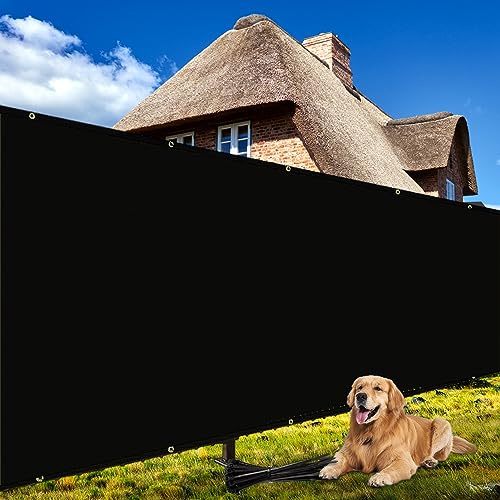 Shade&Beyond 5' X 50' Fence Privacy Screen Heavy Duty 170 GSM Fencing Mesh Shade Net Cover for Wall Garden Back Yard Outdoor Home Decoration, Black