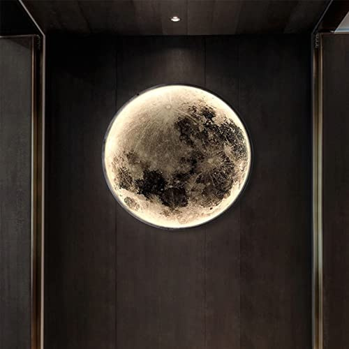 LANMOU Mond Wandleuchte Innen LED Wandlampe Dimmbar mit Fernbedienung, 3D Mond Lampe Wand Dekoration Wohnzimmer Schlafzimmer Wandbeleuchtung Romantisch Innenwandleuchte Nachttisch Nachtlicht, 24cm
